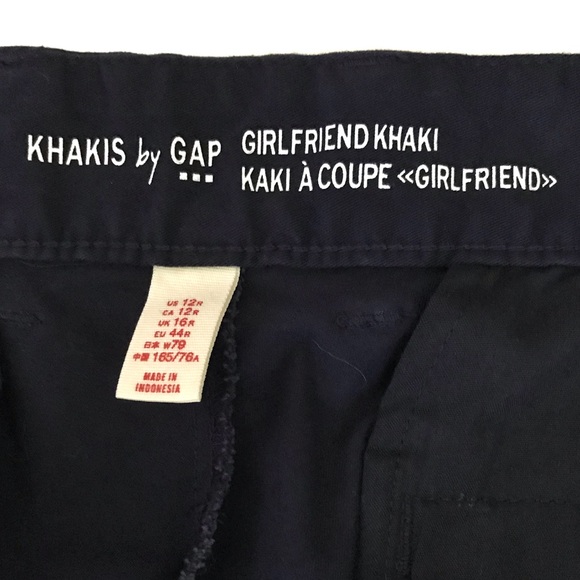 GAP Girlfriend Khaki Pants 12 Marine Blue - Picture 5 of 12